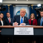 Trump imposes steep tariffs on pharmaceuticals and large trucks
