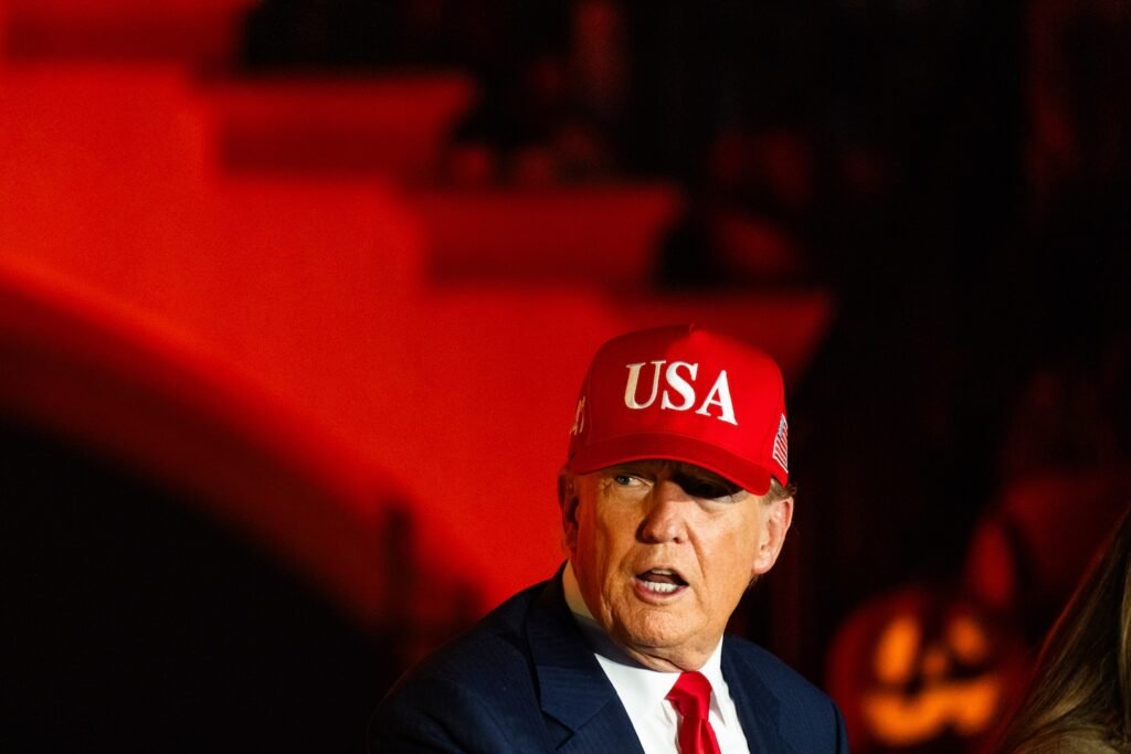President Donald Trump during a Halloween event Thursday at the White House.