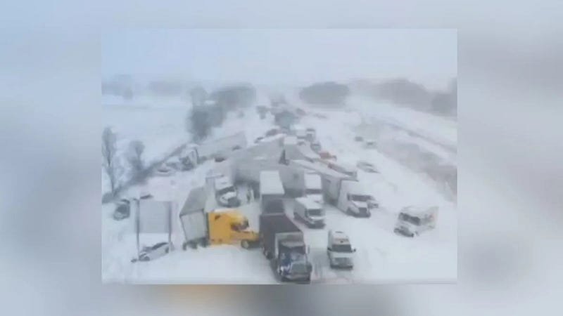Snow Squalls Trigger Massive 100-Vehicle Pileup On I-196 In Western Michigan